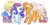 Size: 1320x671 | Tagged: safe, artist:kenny, applejack, rarity, earth pony, pony, unicorn, female, jewelry, lesbian, pixiv, rarijack, shipping, treasure