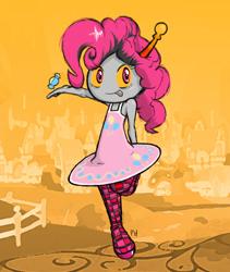 Size: 588x697 | Tagged: safe, artist:paperhelmet, pinkie pie, female, homestuck, pink hair, solo, trollified