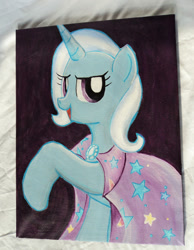 Size: 800x1029 | Tagged: safe, artist:flutteryay56, derpibooru import, trixie, pony, unicorn, female, mare, photo, solo, traditional art