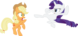 Size: 10933x5079 | Tagged: safe, artist:wictimcz, applejack, rarity, earth pony, pony, unicorn, absurd resolution, simple background, transparent background, vector