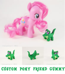 Size: 900x1027 | Tagged: safe, artist:thatg33kgirl, gummy, pinkie pie, pony, brushable, custom, irl, photo, toy