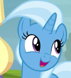 Size: 456x502 | Tagged: safe, derpibooru import, screencap, trixie, pony, unicorn, road to friendship, cropped, cute, diatrixes, female, mare, open mouth, solo