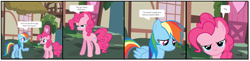 Size: 2107x515 | Tagged: safe, artist:lightsaberguy, pinkie pie, rainbow dash, earth pony, pegasus, pony, comic, vector comic, vulgar