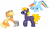 Size: 7928x4668 | Tagged: safe, artist:daydreamsyndrom, applejack, rainbow dash, oc, earth pony, pegasus, pony, robot, absurd resolution, simple background