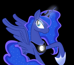 Size: 1185x1041 | Tagged: safe, artist:derpdoo, princess luna, alicorn, pony, female, horn, mare, simple background, solo