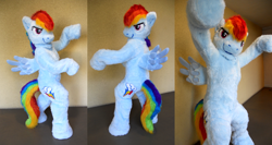 Size: 1000x530 | Tagged: safe, artist:spainfischer, rainbow dash, cosplay, fursuit, irl, photo