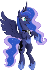 Size: 3900x6000 | Tagged: safe, artist:yanoda, princess luna, alicorn, pony, happy, simple background, smiling, solo