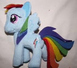 Size: 2414x2119 | Tagged: safe, artist:agony-roses, rainbow dash, irl, modified, photo, plushie, solo