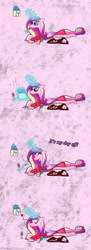 Size: 1224x3365 | Tagged: safe, artist:grievousfan, princess cadance, alicorn, pony, box of chocolates, chocolate, clothes, comic, nightgown, slippers, solo, valentine's day, wine