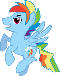 Size: 376x476 | Tagged: safe, artist:randina42, artist:starryoak, rainbow blitz, rainbow dash, pegasus, pony, rule 63, scene interpretation, simple background, transparent background