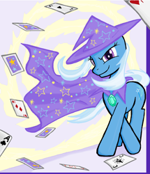 Size: 1049x1217 | Tagged: safe, artist:sallycars, derpibooru import, trixie, pony, card, ms paint, smiling, solo, wind