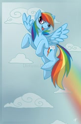 Size: 524x800 | Tagged: safe, artist:keyfeathers, rainbow dash, pegasus, pony, female, mare, simple background, solo