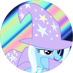 Size: 250x250 | Tagged: safe, artist:myequestria, derpibooru import, trixie, pony, unicorn, abstract background, female, mare, solo