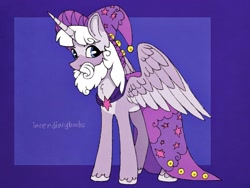 Size: 1280x960 | Tagged: safe, artist:incendiaryboobs, star swirl the bearded, twilight sparkle, twilight sparkle (alicorn), alicorn, pony, unicorn, cape, clothes, facial hair, fusion, hat, male, stallion