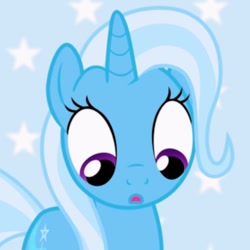 Size: 768x768 | Tagged: safe, artist:ponysource, derpibooru import, trixie, unicorn, female, looking down, solo