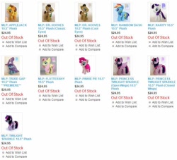 Size: 740x672 | Tagged: safe, derpibooru import, applejack, doctor whooves, fluttershy, pinkie pie, rainbow dash, rarity, trixie, twilight sparkle, twilight sparkle (alicorn), alicorn, pony, 4de, irl, mane six, photo, plushie