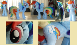 Size: 1944x1144 | Tagged: safe, artist:lavenderextract, rainbow dash, irl, photo, plushie, solo