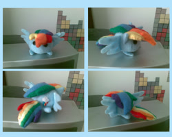 Size: 1352x1080 | Tagged: safe, artist:raxyl, rainbow dash, blob, irl, photo, plushie, solo