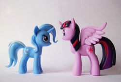 Size: 1280x864 | Tagged: safe, derpibooru import, trixie, twilight sparkle, twilight sparkle (alicorn), alicorn, pony, comparison, female, figure, lesbian, mare, shipping, toy, twixie