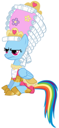 Size: 944x2043 | Tagged: safe, artist:purplefairy456, rainbow dash, pegasus, pony, clothes, dress, simple background, transparent background, vector, wig