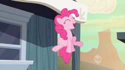 Size: 640x360 | Tagged: safe, screencap, pinkie pie, earth pony, pony, the last roundup, female, mare, pink coat, pink mane, solo