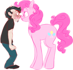 Size: 780x745 | Tagged: safe, artist:terezi-pierope, pinkie pie, earth pony, pony, angry, crossover, dan, dan vs, tumblr