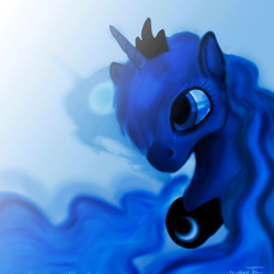 Size: 2000x2000 | Tagged: safe, artist:falloutmuse, princess luna, alicorn, pony, crying, portrait, solo