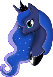 Size: 7736x11239 | Tagged: safe, artist:illumnious, artist:tiitcha, princess luna, alicorn, pony, .ai available, absurd resolution, detailed, detailed vector, portrait, simple background, solo, transparent background, vector