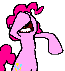 Size: 228x250 | Tagged: safe, artist:captainggkitten, pinkie pie, earth pony, pony, animated, extreme speed animation, flailing, hoofy-kicks, nose in the air, solo