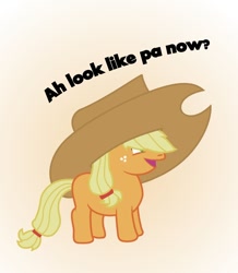 Size: 820x942 | Tagged: safe, artist:assuming-control, applejack, earth pony, pony, filly, hat, solo