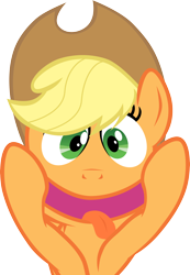 Size: 4500x6495 | Tagged: safe, artist:masamunya, applejack, earth pony, pony, absurd resolution, funny face, simple background, solo, transparent background, vector