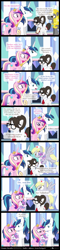 Size: 800x3320 | Tagged: safe, artist:dm29, derpy hooves, princess cadance, princess flurry heart, raven, shining armor, alicorn, pegasus, pony, unicorn, spoiler:s06, comic, conspiracy, female, mare, russian, translation