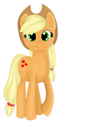 Size: 3508x4961 | Tagged: safe, artist:jigsaw91, applejack, earth pony, pony, looking at you, simple background, solo