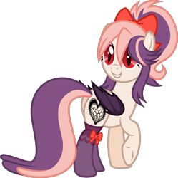 Size: 3585x3602 | Tagged: safe, artist:drakizora, oc, oc only, oc:sweet velvet, bat pony, pony, bow, clothes, female, hair bow, mare, simple background, socks, solo, stockings, thigh highs, transparent background