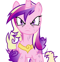 Size: 5324x5500 | Tagged: safe, artist:theshadowstone, princess cadance, alicorn, pony, absurd resolution, angry, messy mane, simple background, solo, transparent background, vector