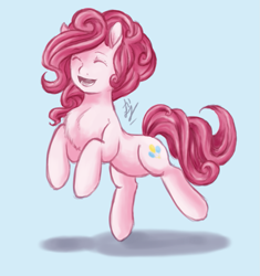 Size: 1035x1100 | Tagged: safe, artist:kaoriogata, pinkie pie, earth pony, pony, chest fluff, female, mare, pink coat, pink mane, solo