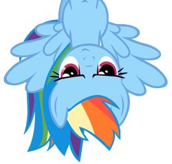 Size: 3000x2850 | Tagged: safe, artist:vexorb, rainbow dash, pegasus, pony, inverted mouth, simple background, transparent background, vector