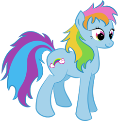 Size: 900x926 | Tagged: safe, artist:madhuvati, rainbow dash, rainbow dash (g3), pegasus, pony, g3, g3 to g4, generation leap, solo