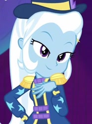 Size: 476x640 | Tagged: safe, derpibooru import, screencap, trixie, equestria girls, cropped, solo