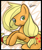 Size: 529x626 | Tagged: safe, artist:asikku, applejack, earth pony, pony, blonde mane, female, mare, missing accessory, orange coat, solo