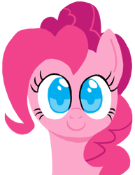 Size: 370x480 | Tagged: safe, artist:ponett, pinkie pie, earth pony, pony, cute, female, looking at you, mare, simple background, smiling, solo, transparent background