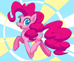 Size: 732x600 | Tagged: safe, artist:ponett, pinkie pie, earth pony, pony, female, looking at you, mare, signature, solo