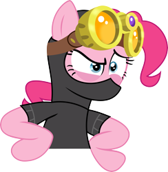 Size: 5000x5120 | Tagged: safe, artist:mrcbleck, pinkie pie, earth pony, pony, the crystal empire, spoiler:s03, absurd resolution, bust, pinkie spy, simple background, solo, transparent background, vector