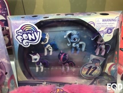 Size: 1600x1200 | Tagged: safe, derpibooru import, dj pon-3, rarity, starlight glimmer, trixie, twilight sparkle, twilight sparkle (alicorn), vinyl scratch, alicorn, pony, unicorn, my little pony: pony life, box, equestria daily, merchandise, nyc toy fair 2020, toy