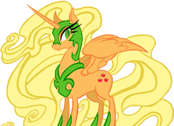 Size: 703x509 | Tagged: safe, applejack, nightmare moon, earth pony, pony, female, mare, recolor