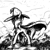 Size: 2250x2250 | Tagged: safe, artist:docwario, derpibooru import, trixie, pony, unicorn, action pose, black and white, cape, clothes, female, grayscale, hat, head turn, looking away, mare, monochrome, outdoors, solo, trixie's cape, trixie's hat