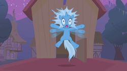 Size: 1280x720 | Tagged: safe, derpibooru import, screencap, trixie, pony, unicorn, boast busters, female, mare, scared