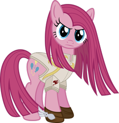 Size: 1600x1653 | Tagged: safe, artist:stabzor, pinkie pie, earth pony, pony, armor, fairy tail, pinkamena diane pie