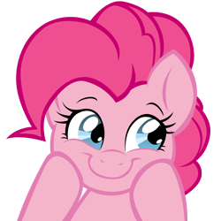 Size: 1500x1500 | Tagged: safe, artist:internationaltck, artist:joey darkmeat, pinkie pie, earth pony, pony, simple background, smiling, solo, transparent background