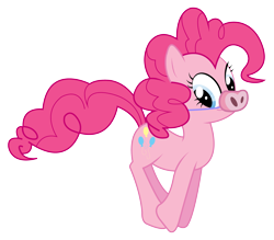 Size: 3200x2800 | Tagged: safe, artist:bloccy, pinkie pie, earth pony, pony, piggie pie, pronking, simple background, transparent background, vector